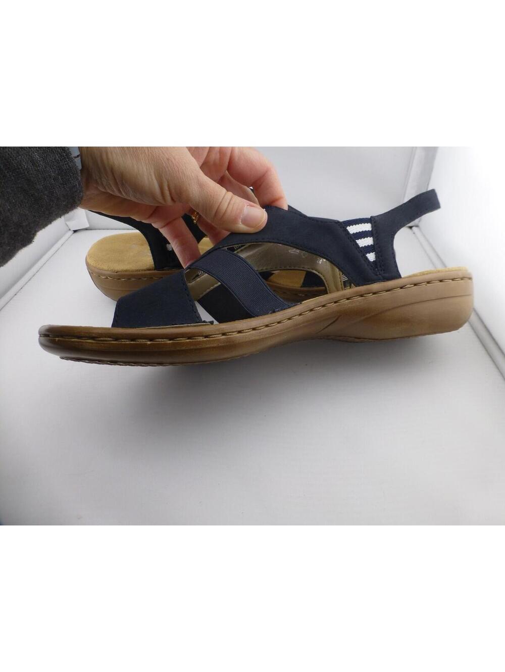 Rieker Antistress Women's Sandals EU 39 UK 6 US 8 Blue White Striped Comfort M3 - Picture 7 of 11